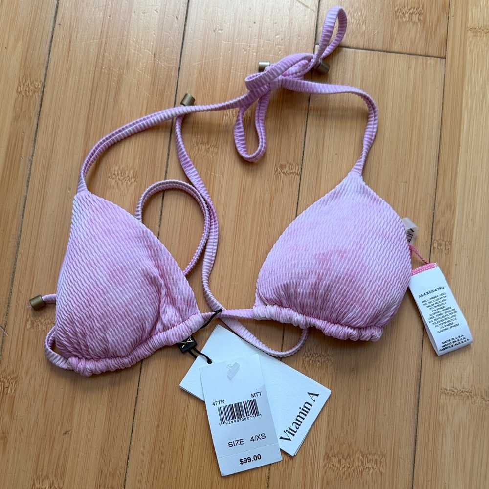 Vitamin A Light Pink Bikini Top
